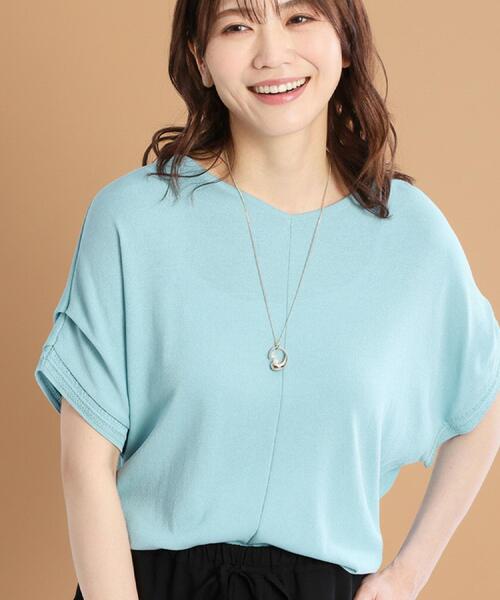 Reflect(リフレクト)の「【選べる7色◎/手洗い可/二の腕カバー】半袖ニット(ニット/セーター・レディース・ブルーグリーン/ブラウン系その他/ピンク系その他/ブラック/オレンジ/ダークグレー/ブルー系その他/ピンク系/ライトグレー・09/11)」の6枚目の写真