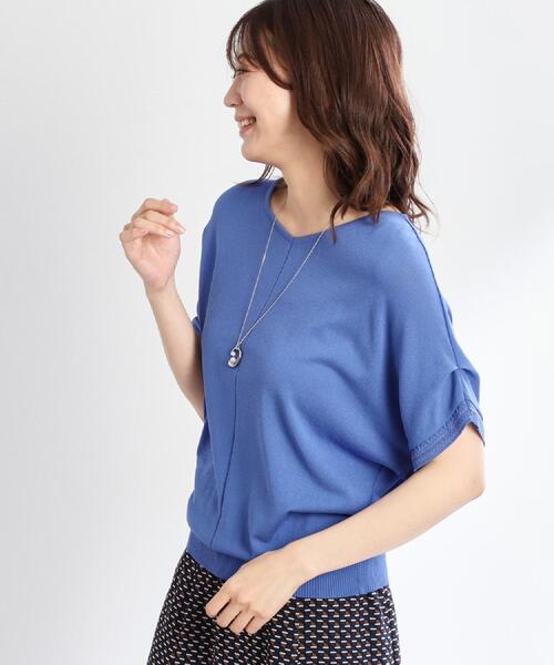 Reflect(リフレクト)の「【選べる7色◎/手洗い可/二の腕カバー】半袖ニット(ニット/セーター・レディース・ブルーグリーン/ブラウン系その他/ピンク系その他/ブラック/オレンジ/ダークグレー/ブルー系その他/ピンク系/ライトグレー・09/11)」の11枚目の写真