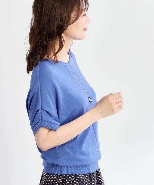 Reflect(リフレクト)の「【選べる7色◎/手洗い可/二の腕カバー】半袖ニット(ニット/セーター・レディース・ブルーグリーン/ブラウン系その他/ピンク系その他/ブラック/オレンジ/ダークグレー/ブルー系その他/ピンク系/ライトグレー・09/11)」の12枚目の写真