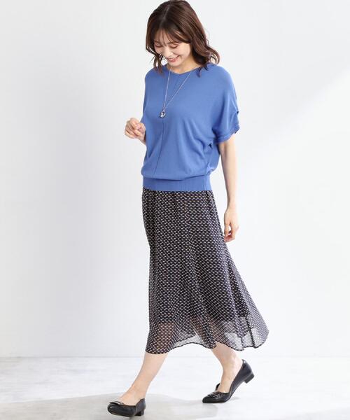 Reflect(リフレクト)の「【選べる7色◎/手洗い可/二の腕カバー】半袖ニット(ニット/セーター・レディース・ブルーグリーン/ブラウン系その他/ピンク系その他/ブラック/オレンジ/ダークグレー/ブルー系その他/ピンク系/ライトグレー・09/11)」の13枚目の写真