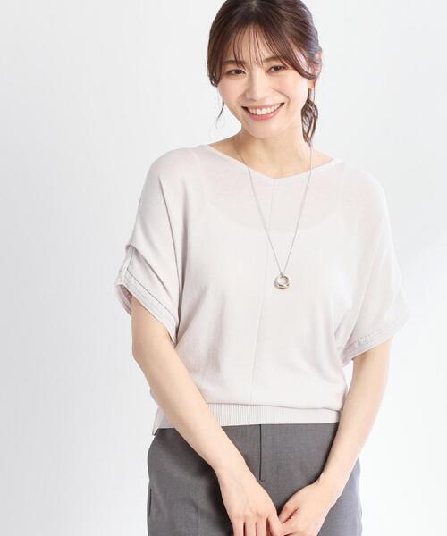 Reflect(リフレクト)の「【選べる7色◎/手洗い可/二の腕カバー】半袖ニット(ニット/セーター・レディース・ブルーグリーン/ブラウン系その他/ピンク系その他/ブラック/オレンジ/ダークグレー/ブルー系その他/ピンク系/ライトグレー・09/11)」の14枚目の写真