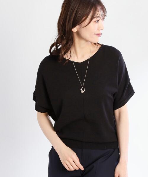 Reflect(リフレクト)の「【選べる7色◎/手洗い可/二の腕カバー】半袖ニット(ニット/セーター・レディース・ブルーグリーン/ブラウン系その他/ピンク系その他/ブラック/オレンジ/ダークグレー/ブルー系その他/ピンク系/ライトグレー・09/11)」の18枚目の写真