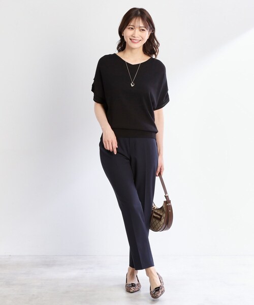 Reflect(リフレクト)の「【選べる7色◎/手洗い可/二の腕カバー】半袖ニット(ニット/セーター・レディース・ブルーグリーン/ブラウン系その他/ピンク系その他/ブラック/オレンジ/ダークグレー/ブルー系その他/ピンク系/ライトグレー・09/11)」の20枚目の写真