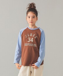HANTEX（ハンテックス）の「【別注】HANTEX / ラグラン 長袖 プリント Tシャツ 2025FW（100～160cm）（Tシャツ/カットソー）」