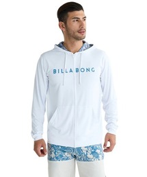 BILLABONG（ビラボン）の「BILLABONG メンズ RASH ZIP HOOD ジップラッシュガード 【2025年夏モデル】/ビラボンジップアップフード裏総柄UVケア長袖ラッシュガード（水着）（ラッシュガード・メンズ）」