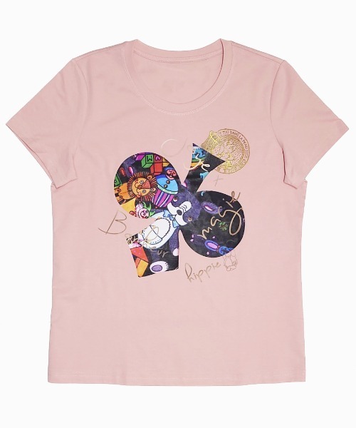 CRYSTAL BALL(クリスタルボール)の「TOYBOX HIPPIE&Lapan T-shirt(Tシャツ/カットソー・レディース・ピンク/ホワイト/ブラック・FREE)」の4枚目の写真