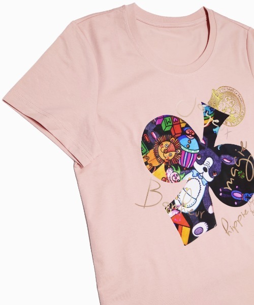 CRYSTAL BALL(クリスタルボール)の「TOYBOX HIPPIE&Lapan T-shirt(Tシャツ/カットソー・レディース・ピンク/ホワイト/ブラック・FREE)」の5枚目の写真