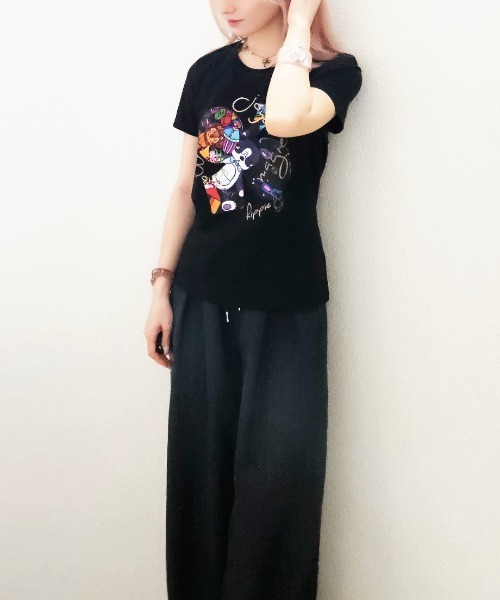 CRYSTAL BALL(クリスタルボール)の「TOYBOX HIPPIE&Lapan T-shirt(Tシャツ/カットソー・レディース・ピンク/ホワイト/ブラック・FREE)」の13枚目の写真