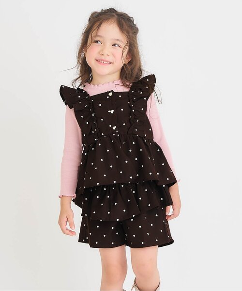 セール】【ジュニア対応】フリルチュニック&ティアードキュロット