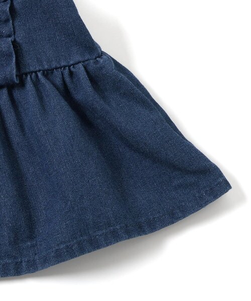 apres les cours(アプレレクール)の「【ジュニア対応】フリルチュニック&ティアードキュロットセット(セットアップ・キッズ・インディゴブルー/ブラウン・90/100/110/120/130/140)」の10枚目の写真