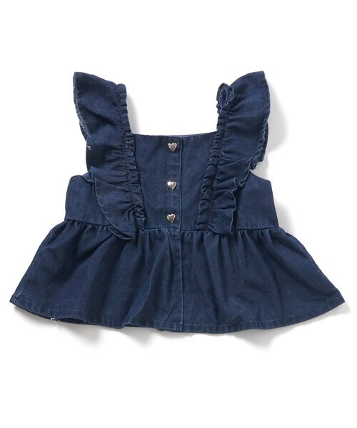 apres les cours(アプレレクール)の「【ジュニア対応】フリルチュニック&ティアードキュロットセット(セットアップ・キッズ・インディゴブルー/ブラウン・90/100/110/120/130/140)」の17枚目の写真