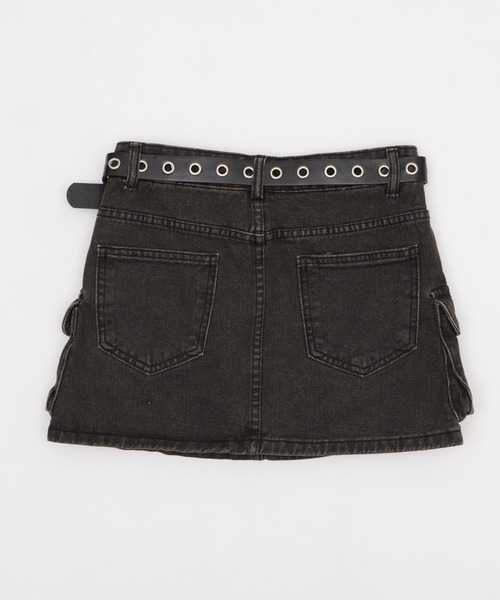 dispark（ディスパーク）の「DISPARK/ハトメベルトカーゴデニムスカパン（デニムスカート・レディース・ブルー系1/ブラック・SMALL/MEDIUM）」の16枚目の写真