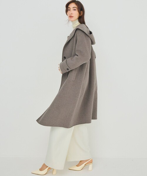 滝沢眞規子さん着用/VERY12月号掲載】MANTECOPureリバー フード ロング