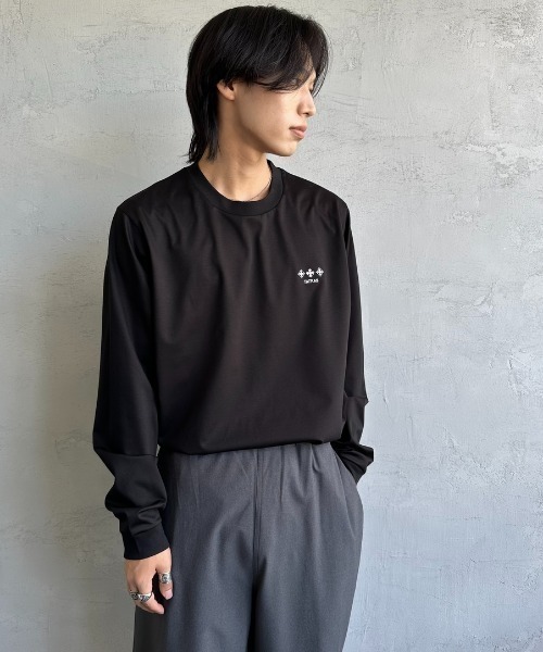 希少サイズ✨新品タグ付✨TATRAS BELECI べレチ ロンT 黒03 L 極美品 タトラス ロンT 刺繍ロゴ BELECI ベレチ ブラック L 03