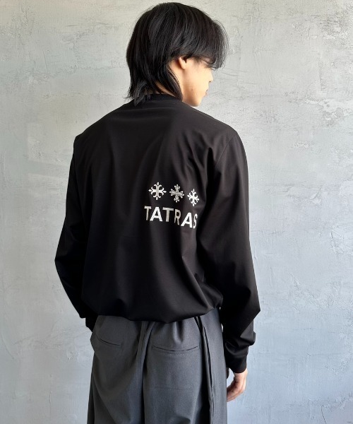 【新品✨タグ付き】TATRAS タトラス BELECI べレチ ロンT 黒03L 極美品 タトラス ロンT 刺繍ロゴ BELECI ベレチ ブラック L 03