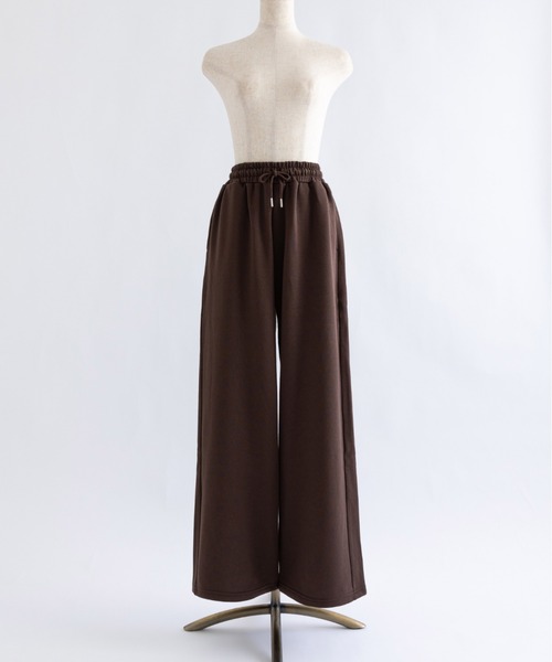 EN NEUME(エンノイム)の「Sweat Wide-Leg Pants(スウェットパンツ・レディース・杢グレー/ブラウン/オートミール・FREE)」の14枚目の写真
