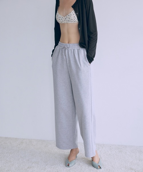 EN NEUME(エンノイム)の「Sweat Wide-Leg Pants(スウェットパンツ・レディース・杢グレー/ブラウン/オートミール・FREE)」の21枚目の写真