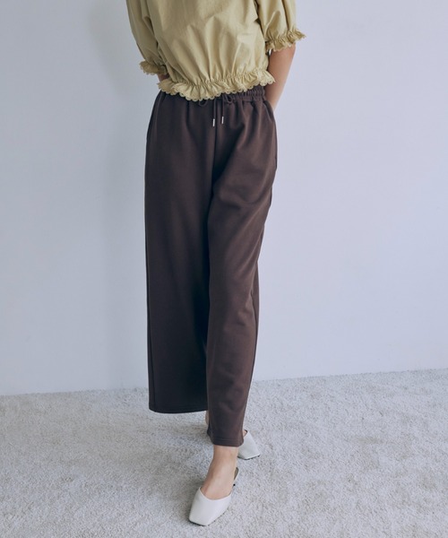 EN NEUME(エンノイム)の「Sweat Wide-Leg Pants(スウェットパンツ・レディース・杢グレー/ブラウン/オートミール・FREE)」の8枚目の写真