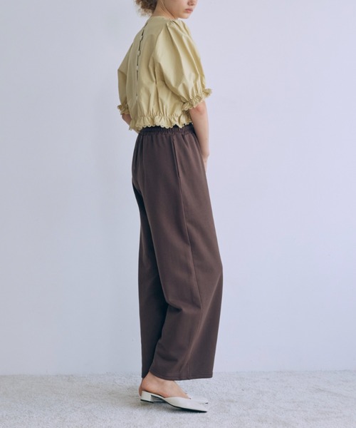 EN NEUME(エンノイム)の「Sweat Wide-Leg Pants(スウェットパンツ・レディース・杢グレー/ブラウン/オートミール・FREE)」の6枚目の写真