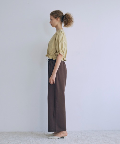 EN NEUME(エンノイム)の「Sweat Wide-Leg Pants(スウェットパンツ・レディース・杢グレー/ブラウン/オートミール・FREE)」の12枚目の写真