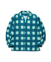RAYON CHECK OPEN COLLAR L/S SH