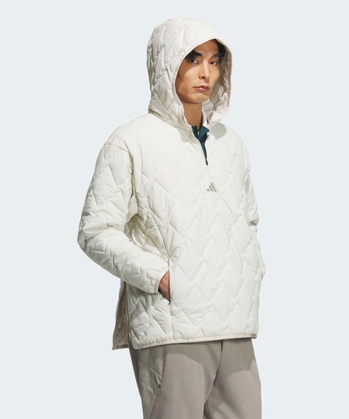 adidas（アディダス）の「クォータージップ中わた入りプルオーバー長袖  / ハーフジップ 【adidas Golf/アディダスゴルフ】（ダウンジャケット/コート・メンズ・ダークグレー/グリーン/クリーム・SMALL/XX-LARGE/3XL/LARGE/MEDIUM/X-LARGE）」の8枚目の写真