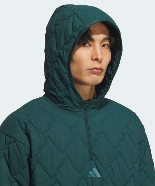 adidas（アディダス）の「クォータージップ中わた入りプルオーバー長袖  / ハーフジップ 【adidas Golf/アディダスゴルフ】（ダウンジャケット/コート・メンズ・ダークグレー/グリーン/クリーム・SMALL/XX-LARGE/3XL/LARGE/MEDIUM/X-LARGE）」の11枚目の写真