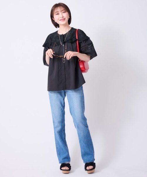 Chesty(チェスティー)の「チュールウェッジサンダル(サンダル・レディース・ブラック/ホワイト/ピンク・SMALL/MEDIUM/LARGE)」の21枚目の写真