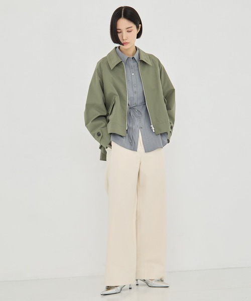 STUDIOUS（ステュディオス）の「【STUDIOUS/ステュディオス】Hyper Stretch Straight Jeans/ハイパーストレッチストレートジーンズ/デニムパンツ/ウォッシャブル/くびれ効果/サイズ調節可能/脚長（その他パンツ・レディース・ブラック/キナリ・1/2）」の16枚目の写真