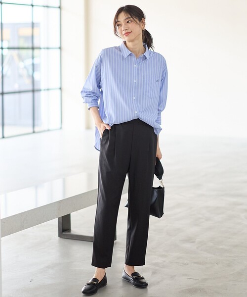 ANY(エニィ)の「オーバーサイズシャツ(シャツ/ブラウス・レディース・ベージュ系1/ダルブルー系1/ホワイト系/ピンク系1・X-LARGE)」の8枚目の写真