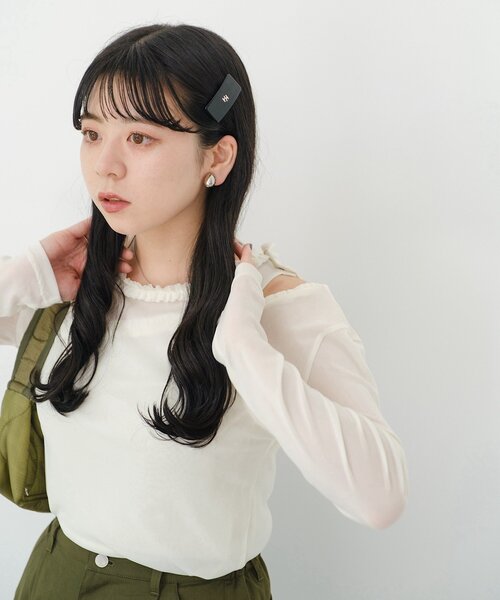 Kastane（カスタネ）の「*【YAMADA企画/WEB限定】アシメレイヤードシアーロンTee（Tシャツ/カットソー・レディース・ブルー/アイボリー・FREE）」の10枚目の写真