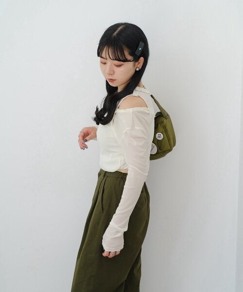 Kastane（カスタネ）の「*【YAMADA企画/WEB限定】アシメレイヤードシアーロンTee（Tシャツ/カットソー・レディース・ブルー/アイボリー・FREE）」の13枚目の写真