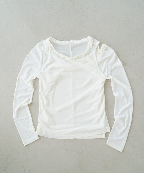 Kastane シアープリントロンTEE 【yamada企画】 ブルー yamada企画/WEB限定】シアープリントロンTEE | Kastane(カスタネ