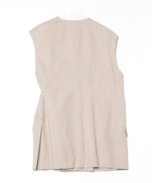 CINOH（チノ）の「SUMMER WOOL GILLET（ベスト・レディース・ベージュ・36/38）」の2枚目の写真