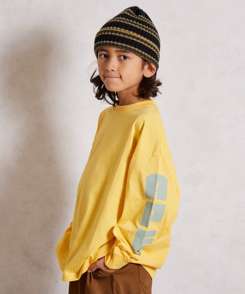 PAIRMANON STREET（ペアマノンストリート）の「【綿100%】袖プリント 長袖 Tシャツ【PAIRMANON STREET】（Tシャツ/カットソー・キッズ・ベージュ/ネイビー/ブラック系その他4/ホワイト/ホワイト系その他/ホワイト系その他3/レッド/ベージュ系その他/イエロー/ミント/ブラック系その他/ブラック系その他3/ブラック/ブラック系その他2・160/100/120/90/110/140/150/130）」の13枚目の写真