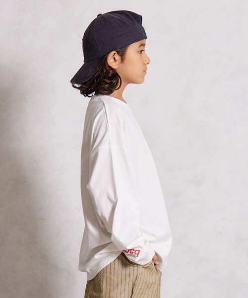 PAIRMANON STREET（ペアマノンストリート）の「【綿100%】袖プリント 長袖 Tシャツ【PAIRMANON STREET】（Tシャツ/カットソー・キッズ・ベージュ/ネイビー/ブラック系その他4/ホワイト/ホワイト系その他/ホワイト系その他3/レッド/ベージュ系その他/イエロー/ミント/ブラック系その他/ブラック系その他3/ブラック/ブラック系その他2・160/100/120/90/110/140/150/130）」の20枚目の写真