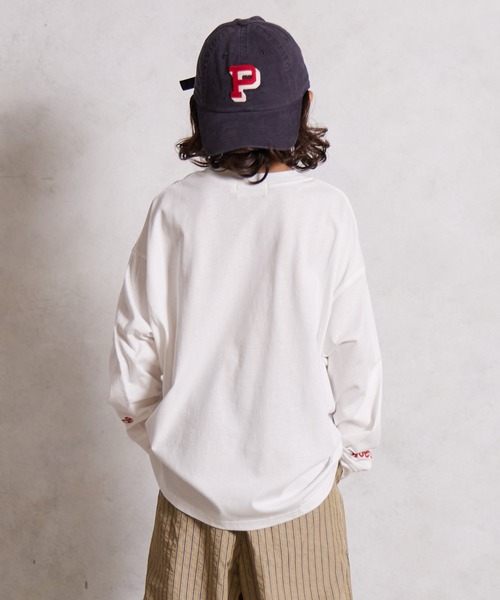 PAIRMANON STREET（ペアマノンストリート）の「【綿100%】袖プリント 長袖 Tシャツ【PAIRMANON STREET】（Tシャツ/カットソー・キッズ・ベージュ/ネイビー/ブラック系その他4/ホワイト/ホワイト系その他/ホワイト系その他3/レッド/ベージュ系その他/イエロー/ミント/ブラック系その他/ブラック系その他3/ブラック/ブラック系その他2・160/100/120/90/110/140/150/130）」の21枚目の写真