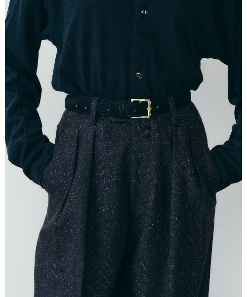 THE SHINZONE（ザ　シンゾーン）の「THE SHINZONE SUEDE PLUMP BELT 25AMSIT04（ベルト・レディース・ブラック/ブラウン・FREE）」の2枚目の写真