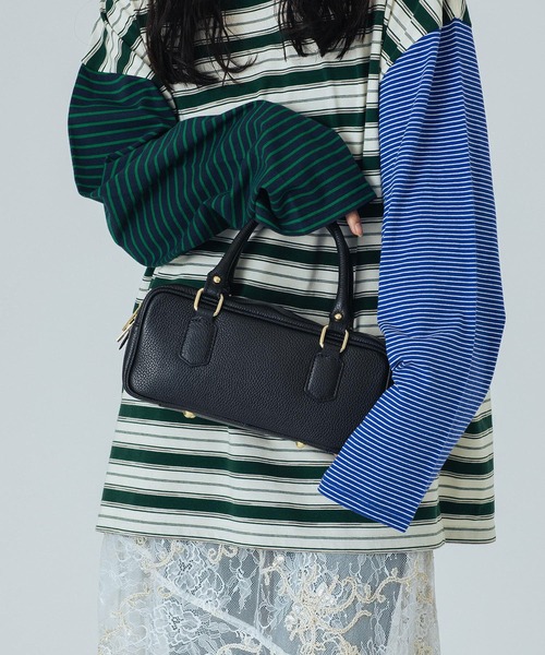 ROSE BUD(ローズバッド)の「(MILLELA FIRENZE)LONG BOSTON BAG(ボストンバッグ・レディース・ブラック/ブラウン・ONE SIZE)」の5枚目の写真