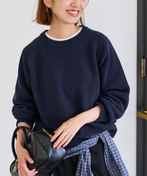 セール】AQUA クルーネックプルオーバー（ニット/セーター