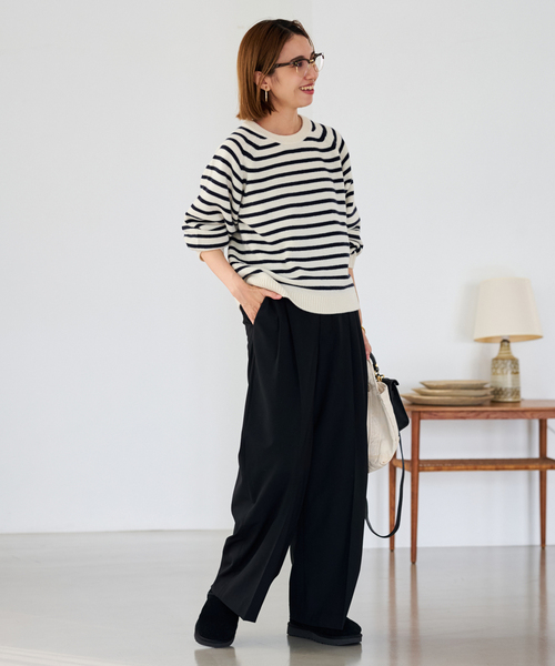 セール】AQUA クルーネックプルオーバー（ニット/セーター