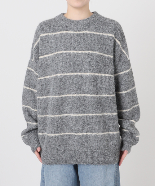 journal standard L'essage（ジャーナルスタンダードレサージュ）の「ウールシャギーMIXボーダープルオーバー（ニット/セーター・レディース・ネイビー/グレー・FREE）」の15枚目の写真