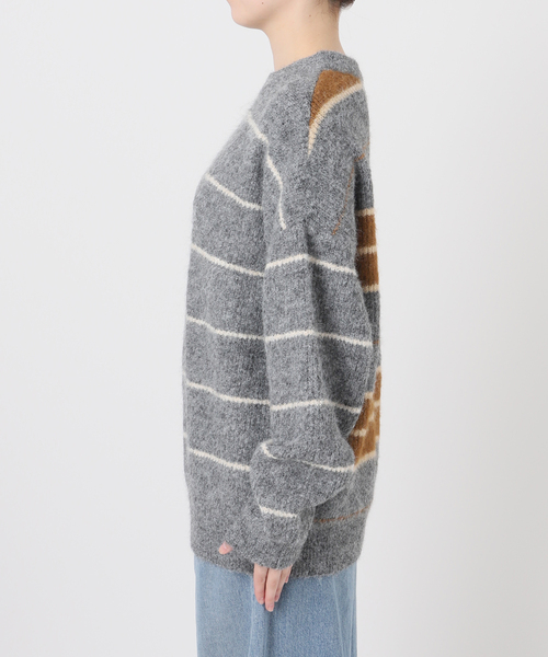 journal standard L'essage（ジャーナルスタンダードレサージュ）の「ウールシャギーMIXボーダープルオーバー（ニット/セーター・レディース・ネイビー/グレー・FREE）」の16枚目の写真