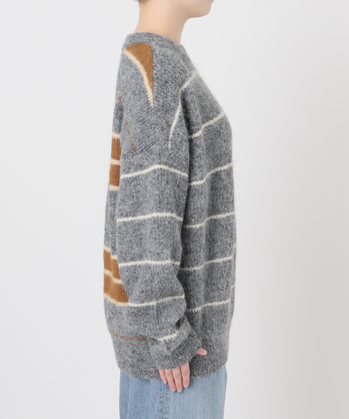 journal standard L'essage（ジャーナルスタンダードレサージュ）の「ウールシャギーMIXボーダープルオーバー（ニット/セーター・レディース・ネイビー/グレー・FREE）」の18枚目の写真