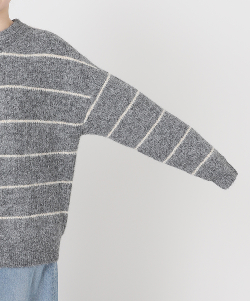 journal standard L'essage（ジャーナルスタンダードレサージュ）の「ウールシャギーMIXボーダープルオーバー（ニット/セーター・レディース・ネイビー/グレー・FREE）」の19枚目の写真