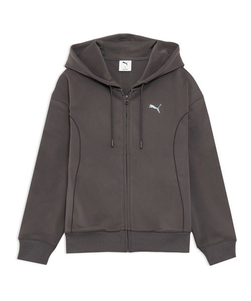 PUMA(プーマ)の「PUMA プーマ ウィメンズ トレーニング トレイン エッジ ニット フルジップ(パーカー・レディース・オフホワイト/ダークグレー・SMALL/MEDIUM/LARGE/X-LARGE)」の1枚目の写真