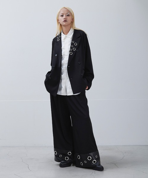 Ellno Loset(エルノロゼット)の「ハトメデザインテーラードジャケット(テーラードジャケット・メンズ・ブラック・X-SMALL/LARGE/MEDIUM/SMALL)」の16枚目の写真