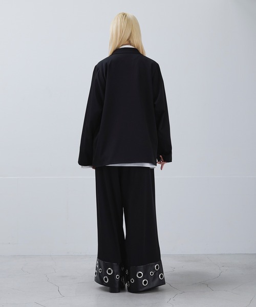 孤独　Ellno loset ハトメコードトラックジャケット セール】ハトメデザインテーラードジャケット（テーラード