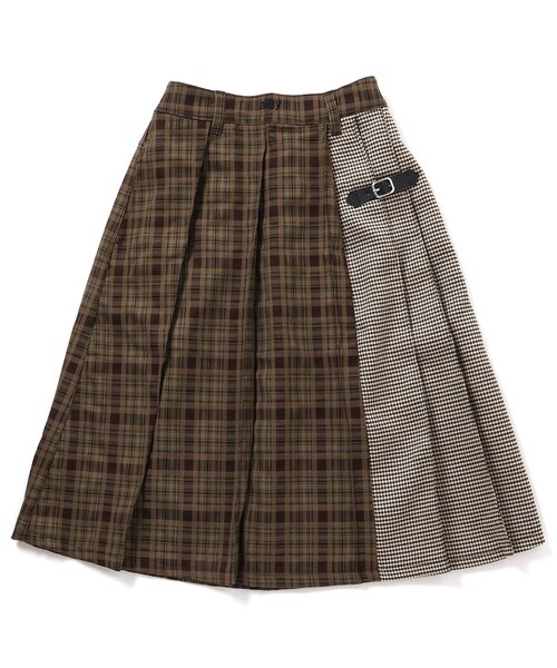 algy(アルジー)の「ミディプリーツチェックスカート(スカート・キッズ・ブラウン/レッド・XX-SMALL/X-SMALL/SMALL/MEDIUM)」の13枚目の写真