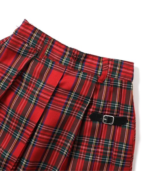algy(アルジー)の「ミディプリーツチェックスカート(スカート・キッズ・ブラウン/レッド・XX-SMALL/X-SMALL/SMALL/MEDIUM)」の4枚目の写真